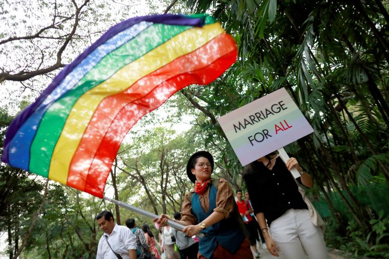 Thai LGBT community participates in Gay Freedom Day Parade in Bangkok, Thailand November 29, 2018.