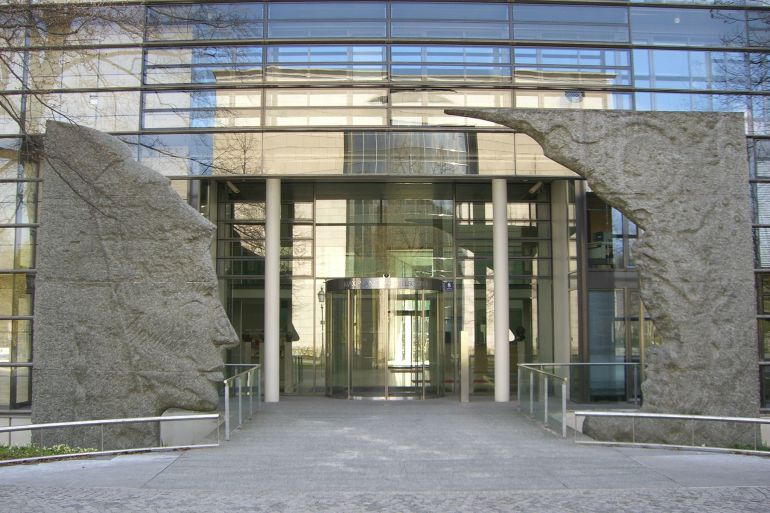 Entrance of the administrative headquarters of the Max Planck Society in Munich